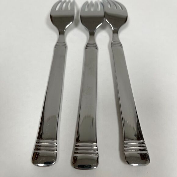 Fitz and Floyd Everyday Bistro Vietnam Silver Forks Lot of 3 - Picture 6 of 6